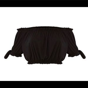 BRAND NEW!!! Black off the shoulder crop top